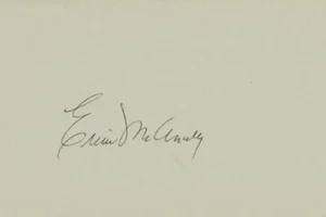 "Montreal Expos" Ernie McAnally Hand Signed 3X5 Card COA - Picture 1 of 2
