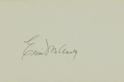 "Montreal Expos" Ernie McAnally Hand Signed 3X5 Card COA - Image 1 of 2