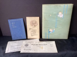 BABYHOOD Babys Life Begins baby book & other birth ephemera, 1932 baby Thompson - Picture 1 of 24