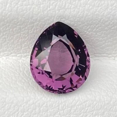 Natural Purple Spinel 2.10 Cts VVS Sri Lanka Pear Cut Loose Gemstone - Image 1 of 4