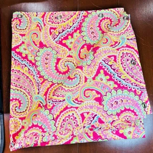 Vera Bradley Fabric SHOWER CURTAIN By Peacock Alley Peacock Capri Melon Paisley - Picture 1 of 7