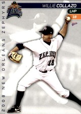 2008 New Orleans Zephyrs Multi-Ad #7 Willie Collazo Miami Florida Baseball Card