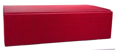 Geschenkbox Geschenkverpackung für 2 Flaschen Wein, rot, hochwertige Optik - Bild 1 von 4