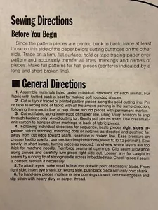 Sewing Pattern for Stuffed Dog Stuffed Bear Teddy Craft Instructions - Picture 1 of 3