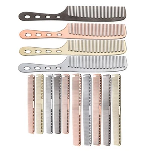 Barbers Aluminum Metal Cutting Comb Hair Hairdressing Salon Professional Comb - Picture 1 of 24