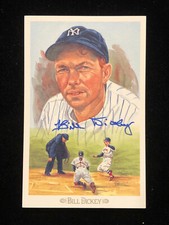 BILL DICKEY SIGNED POSTCARD PEREZ-STEELE CELEBRATION SET 1989, MINT