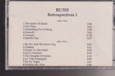 rush retrospectives 1  cassette promo - Image 1 of 2