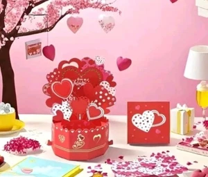 Valentine's Day Pop Up Card. Free Delivery. - Picture 1 of 7