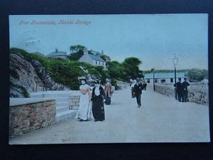 Wales Anglesey MENAI BRIDGE Pier Promenade c1905 Postcard by Valentine - Picture 1 of 2