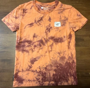 Dutch Bros. Coffee Hang Loose Patch Orange Tie Dye Size Medium T Tee Shirt - Picture 1 of 5