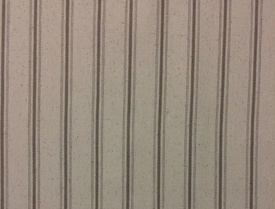 BALLARD DESIGNS VINTAGE TICKING SANDALWOOD MULTIPURPOSE FABRIC BY THE YARD 56"W - Image 1 of 4