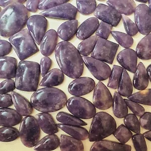 Natural Lepidolite Loose Gemstone For Earrings Making Cabochon - Picture 1 of 4