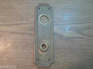 DE COLECCIÓN PESADO BRONCE/LATÓN SARGENTO PUERTA TRASERA ESCUDO PERILLAS ALREDEDOR DE 1910 - Imagen 1 de 7