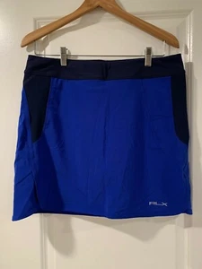RLX Ralph Lauren Woman's Navy Blue Golf Tennis Skort Skirt Size Medium - Picture 1 of 7