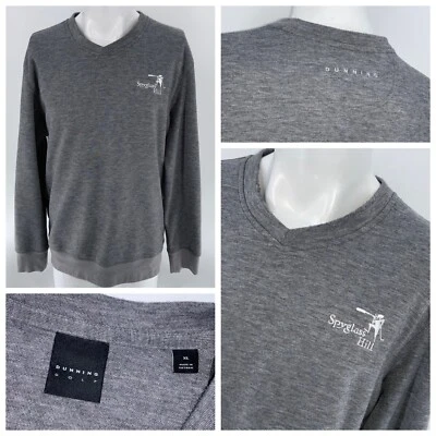 Мужской пуловер Dunning Golf Spyglass Hills с V-образным вырезом XL серый из полимерной шерсти L/S YGI O4-93 - Изображение 1 из 4