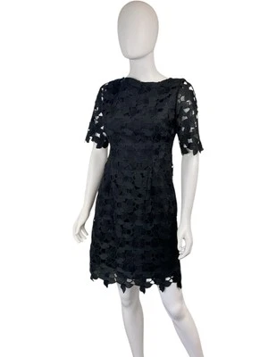 TAHARI ASL  Macrame Lace Overlay Shift Party Dress 4 - Image 1 of 4