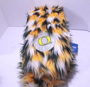 Oregon Ducks Fluffy Plush Scarf Forever Collectables Yellow Green White - Picture 1 of 5