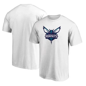 Men's White Charlotte Hornets Logo T-Shirt - Picture 1 of 3