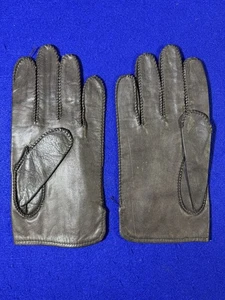 VTG Gates Genuine Pigskin Brown Leather Gloves Size L - Made In Romania WPL 9093 - Picture 1 of 4