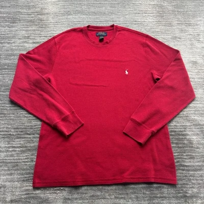 Polo Talla L Mujer Ralph Lauren Térmico Manga Larga Elástico Rojo Foto 1 de 4