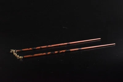 S3237: Pinzas pequeñas japonesas de cobre antiguo Hibashi, ceremonia del té Foto 1 de 4