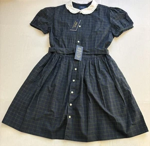 Brand New Polo Ralph Lauren Plaid Print Belted Girls Dress Size 16 - Picture 1 of 12