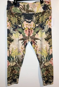 Soft Surroundings Size PXL Superslim Leggings NWT Floral Jungle Print - Picture 1 of 8