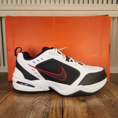 Nike Air Monarch IV Mens Sz 10 4E Wide White Black Dad Training Shoes 416355-101 - Image 1 of 4