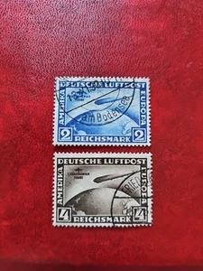 Impero tedesco 1930 Minr 438-439 posta aerea viaggio in Sud America Gepr Schlegel... - Foto 1 di 6