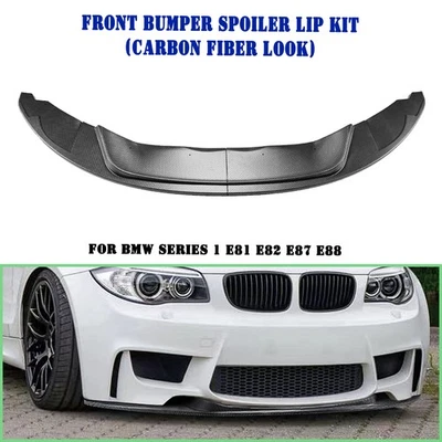 Kit de labio divisor de parachoques delantero para BMW Serie 1 E81 E82 E87 E88 1M 2004-2013 2007 Foto 1 de 4