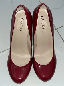 Guess rote Lackleder Stilleto High Heels UK 5 EU38 6"" Absätze - Bild 1 von 2