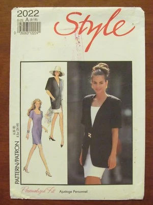 STYLE PATTERN - 2022 LADIES FITTED SQUARE NECK DRESS & JACKET 8-18 UNCUT - Image 1 of 2
