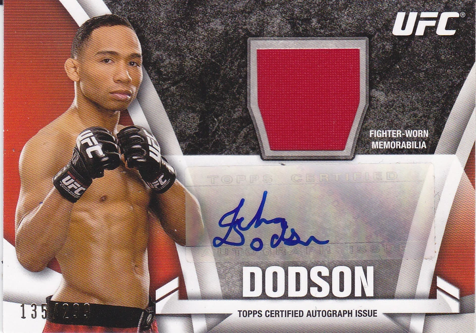 JOHN DODSON - 2013 Topps UFC Knockout Autographed Relic Card #KAR-JD (#135/299) - Image 1 of 2