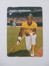 1984 MOTHER'S COOKIES RICKEY HENDERSON #2 OAKLAND ATHLETICS NICE MINTY