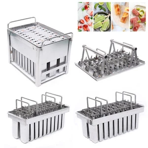 Stainless Steel Molds Pop Lolly Popsicle Ice Cream Stick Holder Mold 20/30 Packs - Picture 1 of 43