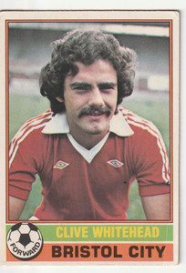 Topps Gum Card Footballers 1977 Red Back Clive Whitehead Bristol City