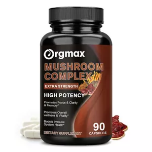 DE 90 Kapseln Pilzkomplex Ergänzung, Löwenmähne, Reishi, Shiitake, Immunsystem - Bild 1 von 7