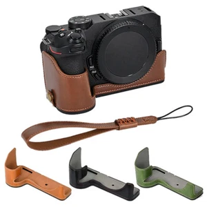 Leather Half Case for Nikon Z30 / Z50 / Z50 II Camera Bag Grip With Strap - Picture 1 of 19