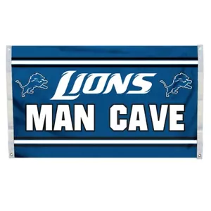 NFL Detroit Lions 3' x 5' Man Cave Flag 36" x 60" - Picture 1 of 1