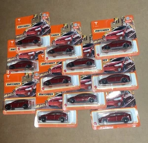 Matchbox Tesla Model X Red 18/100 Lot Of 11 Short Card - Picture 1 of 4