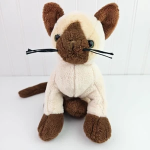 Webkinz Siamese Cat 8 inch Plush Kitty Stuffed Animal No Code Ganz Lil 'Kinz - Picture 1 of 11