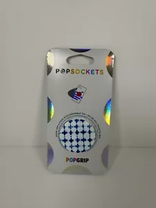 PopSockets PopGrip Swap Top Blue/white Phone Grip Stand - Picture 1 of 2