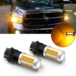 3000K 3157 3057 LED Front Turn Signal Light Bulbs For Dodge Ram 1500 2500 3500 - Picture 1 of 9