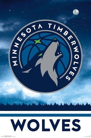 MINNESOTA TIMBERWOLVES Official NBA Basketball Team Logo 22x34 WALL POSTER Cover