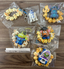 Tokyo Disney Popcorn Bucket Motif Keychain Strap 5 set Stitch, Buzz, R2D2 etc,