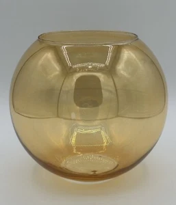 Vintage MCM Orange Lusterware Vase 5.5” All Around - Picture 1 of 4