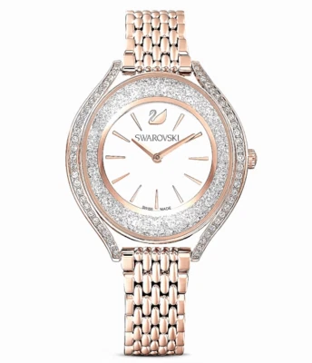 施华洛世奇5519459水晶光环石英椭圆形玫瑰色女士腕表 — 第 1/2 张图片