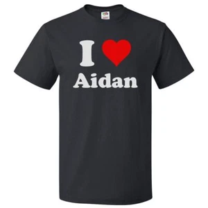 I Love Aidan T shirt I Heart Aidan Tee - Imagen 1 de 2