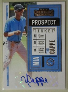 2020 Panini Contenders Yiddi Cappe Prospect Ticket AUTOGRAPH