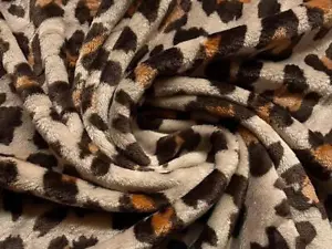 Tela De Forro Polar Súper Suave De Doble Cara SAND LEOPARD - Imagen 1 de 5
